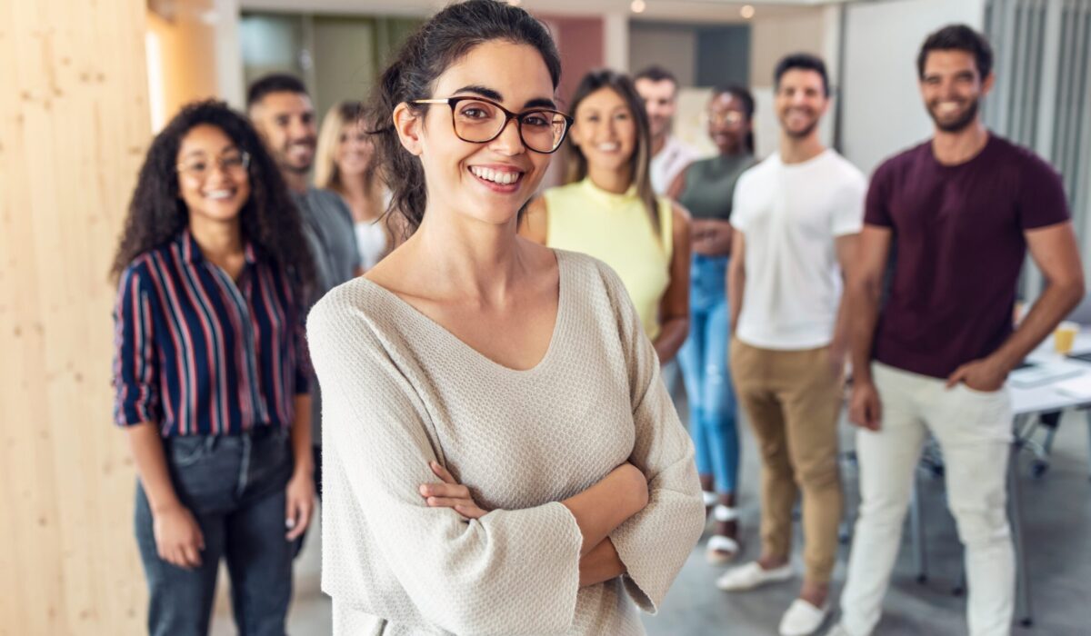 Decorative photograph of confident and smiling people